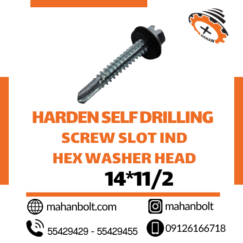 HARDEN SELF DRILLING SCREW SLOT IND HEX WASHER HEAD