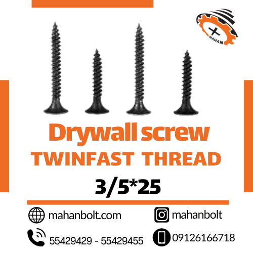 Drywall screw twinfast  thread